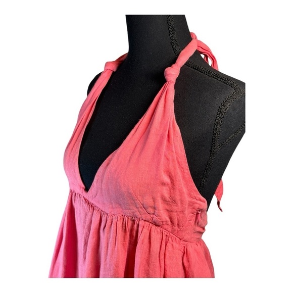 Calypso Linen Halter Mini Dress - Picture 4 of 7